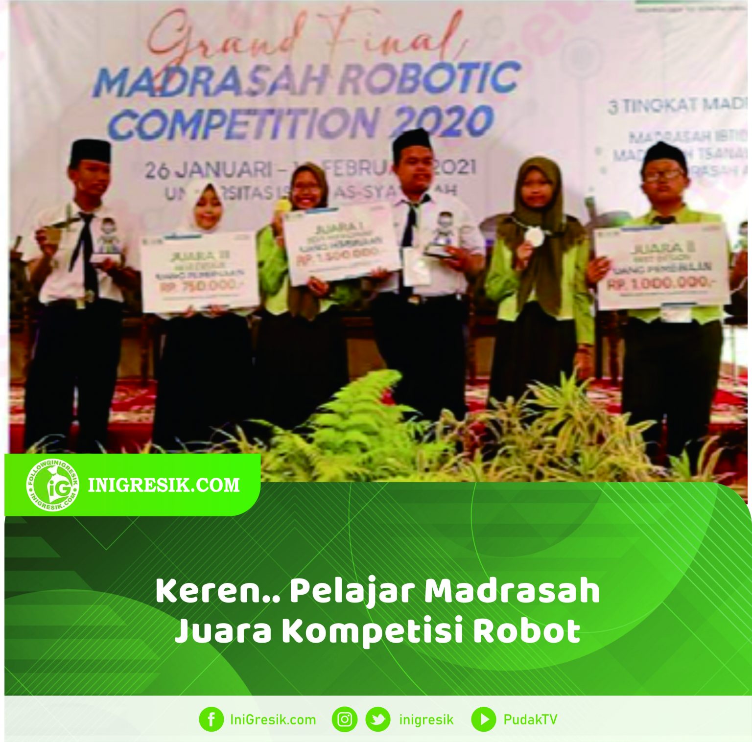 Keren, Pelajar Madrasah Juara Kompetisi Robot