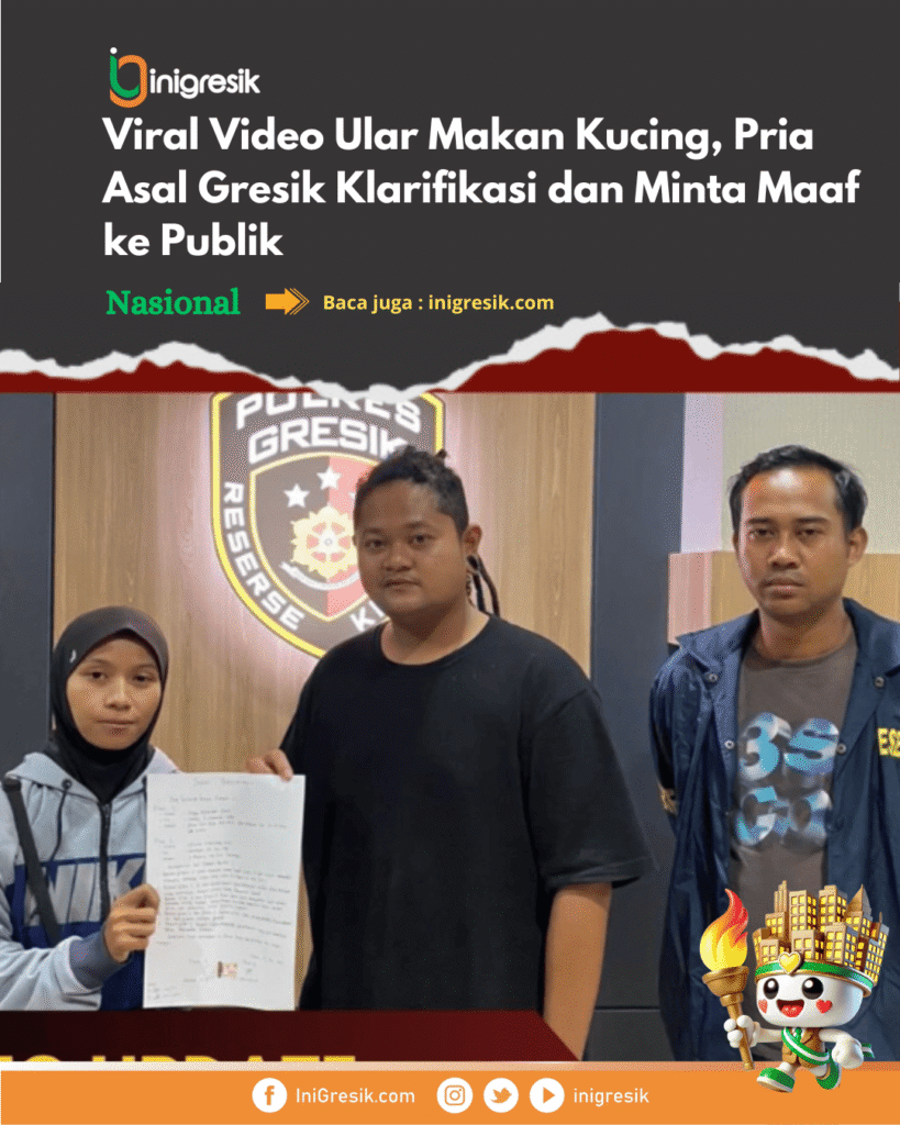 Viral Video Ular Makan Kucing, Pria Asal Gresik Klarifikasi dan Minta Maaf Viral Video Ular Makan Kucing, Pria Asal Gresik Klarifikasi dan Minta Maaf