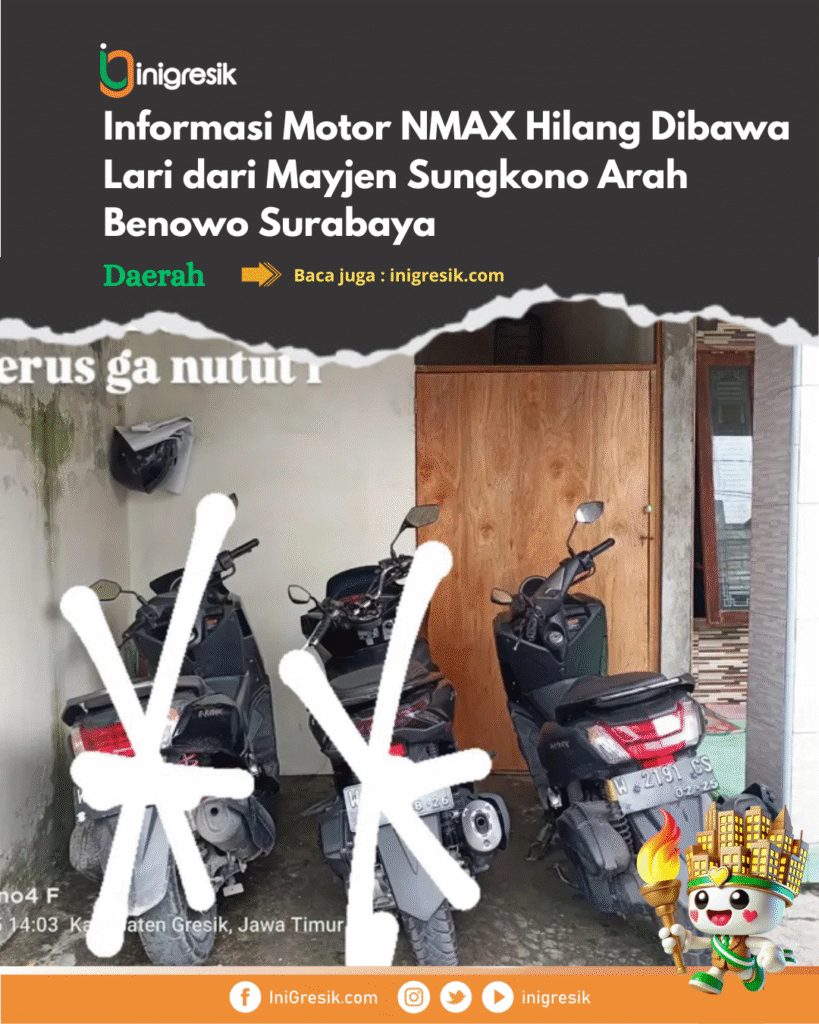 Modus Baru! Yamaha NMAX Hitam Doff Raib di Depan Warkop Gresik, Warga Diminta Waspada