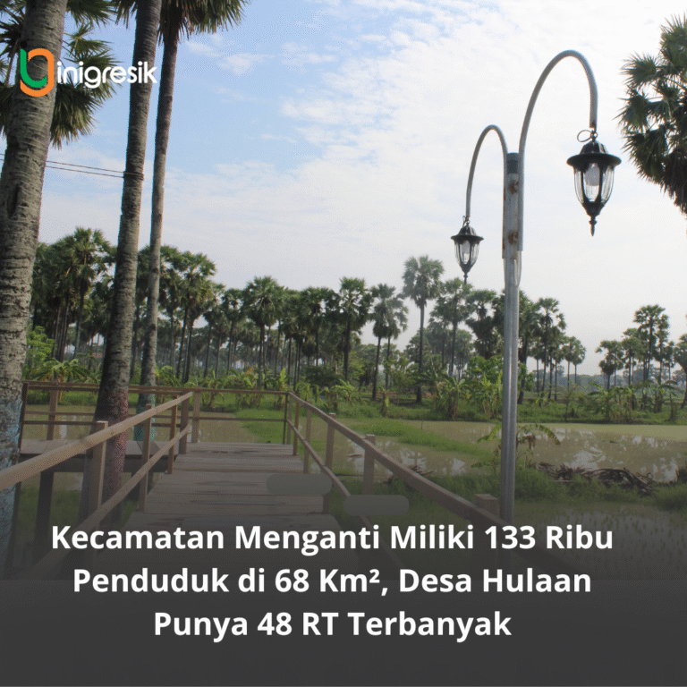 Kecamatan Menganti 2024: 133 Ribu Penduduk di 68 Km², Desa Hulaan Punya 48 RT Terbanyak