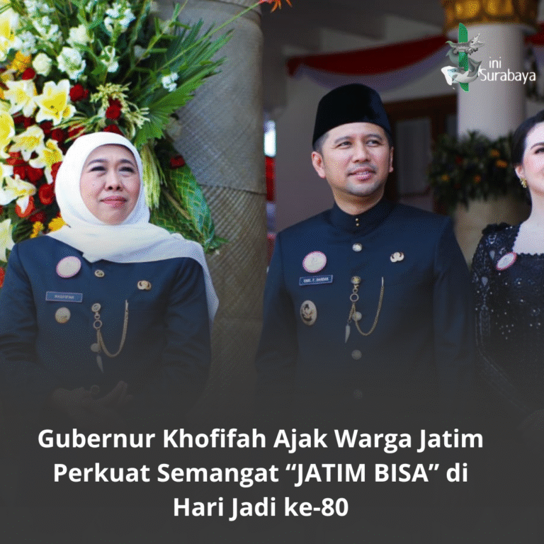 Gubernur Khofifah Ajak Warga Jatim Perkuat Semangat “JATIM BISA” di Hari Jadi ke-80