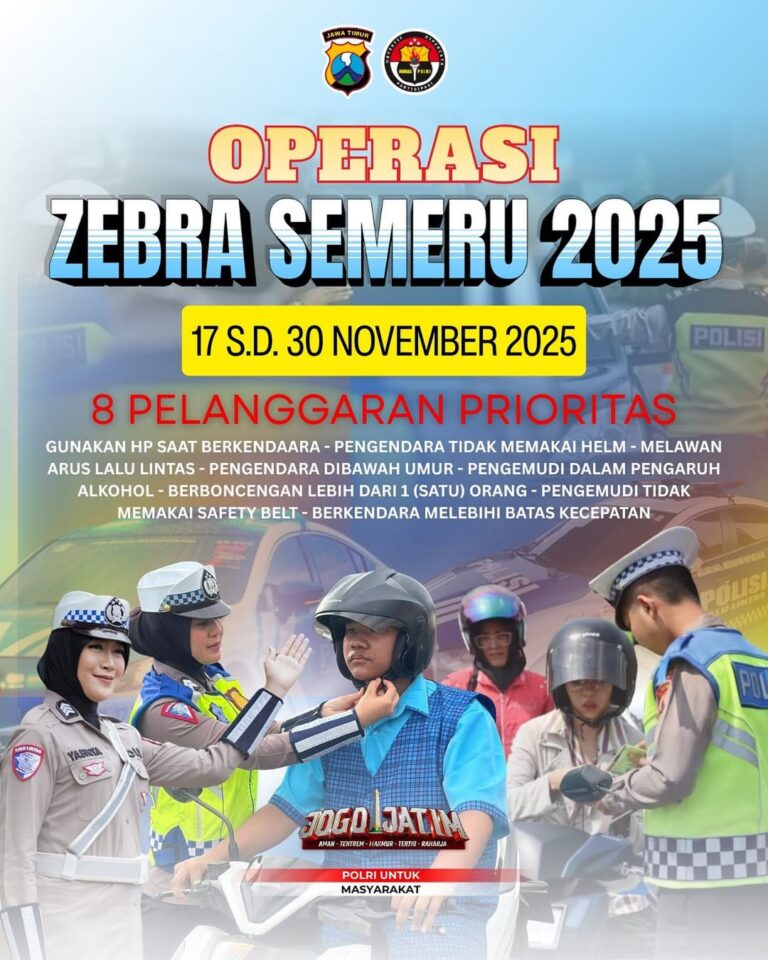 Polres Gresik Mulai Operasi Zebra Semeru 2025: Fokus Disiplin Lalu Lintas & Tekan Fatalitas Kecelakaan