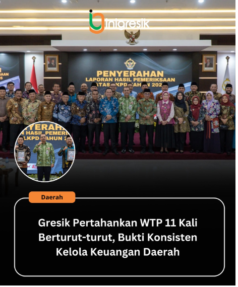 Gresik Pertahankan WTP 11 Kali, Bukti Komitmen Kelola Keuangan Daerah Gresik Pertahankan WTP 11 Kali Berturut Turut