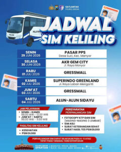 Jadwal SIM Keliling Gresik 10–15 Agustus 2026: Syarat Lengkap dan Lokasi Layanan Terbarunya images 22