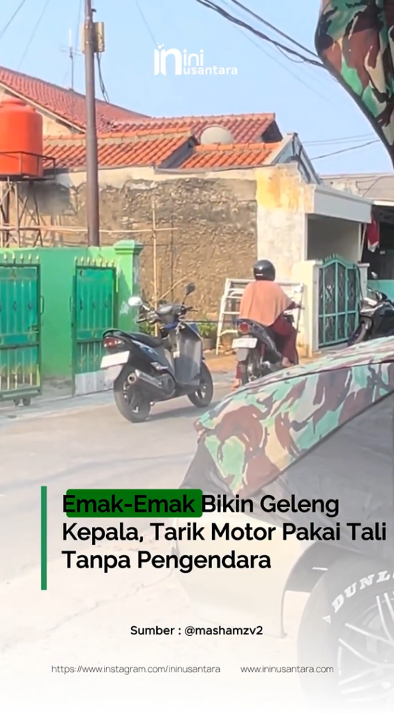 Aksi Emak-Emak Seret Motor Tanpa Pengendara Pakai Tali di Jalanan Bikin Warganet Geleng-Geleng Kepala Screenshot 2026 09 04 113150