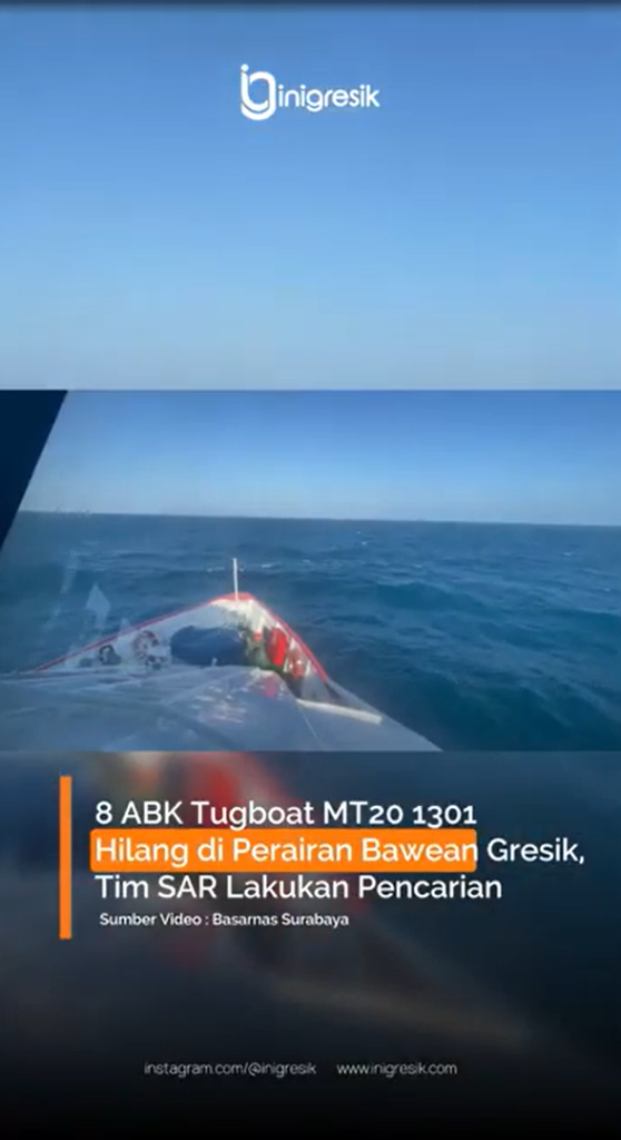 Hanyut Bersama Tongkang di Perairan Bawean, 8 ABK Tugboat MT20 1301 Masih Dihapus Sinyal Bahaya Screenshot 2026 09 15 131932